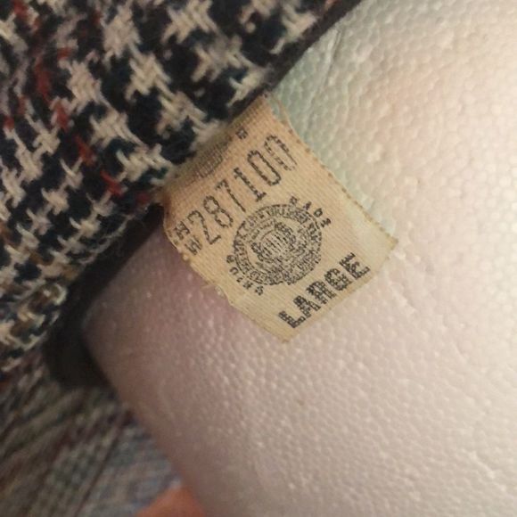 Vintage Large Deerstalker houndstooth Sherlock Holmes hat/Dorfman Pacifica - Picture 5 of 11